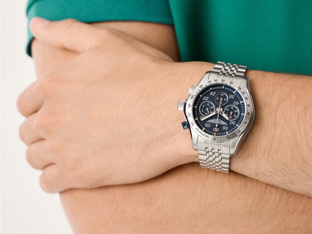 Aston Martin Thrill Quartz Watch, Blue, 42 mm, Chronograph, MTRS1F503