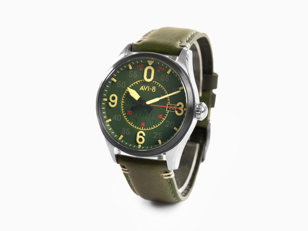 AVI-8 Spitfire Smith Reading Automatic Watch, Green, 42 mm, AV-4090-03