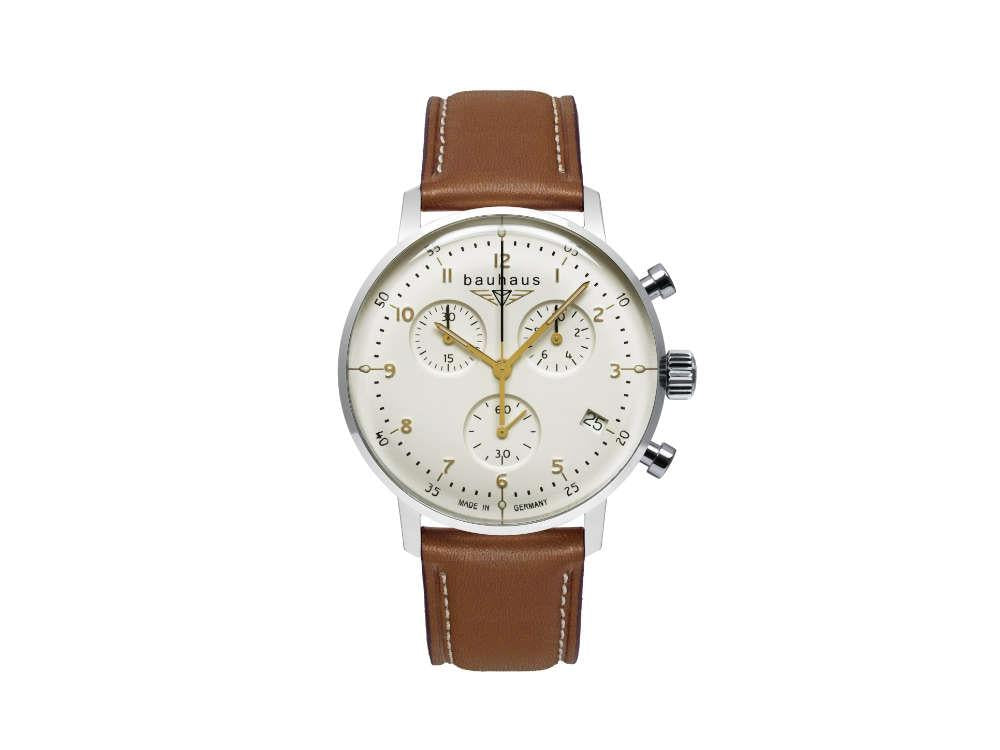 Bauhaus Aviation Dessau Quartz Watch, Green, 41 mm, Chronograph, Day, 2096-1