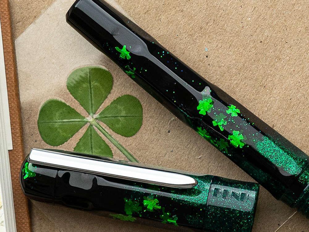 Benu Talisman Four-Leaf Clover Fountain Pen, Resin, Green, 19.2.07.5.0-S