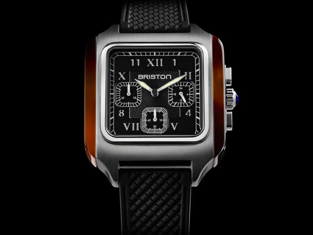 Briston Streamliner Kennedy Chrono Quartz Watch, Black, 38,5mm, 251838.SA.T.1.FB