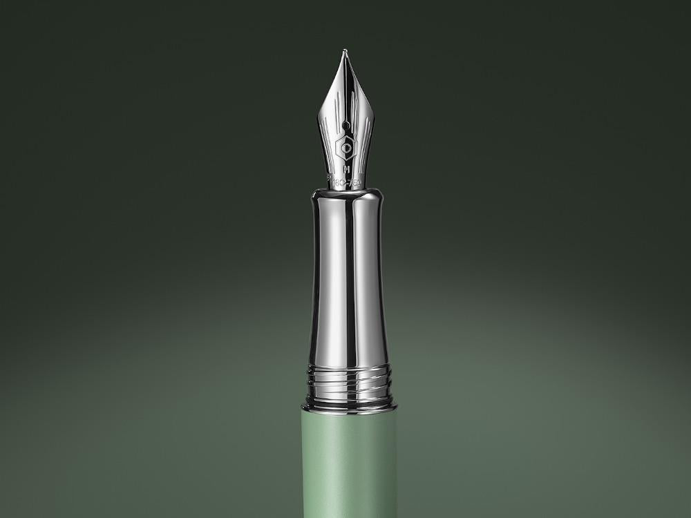 Caran d'Ache Léman Slim Vert de Gris Fountain Pen, Green, 4791.713