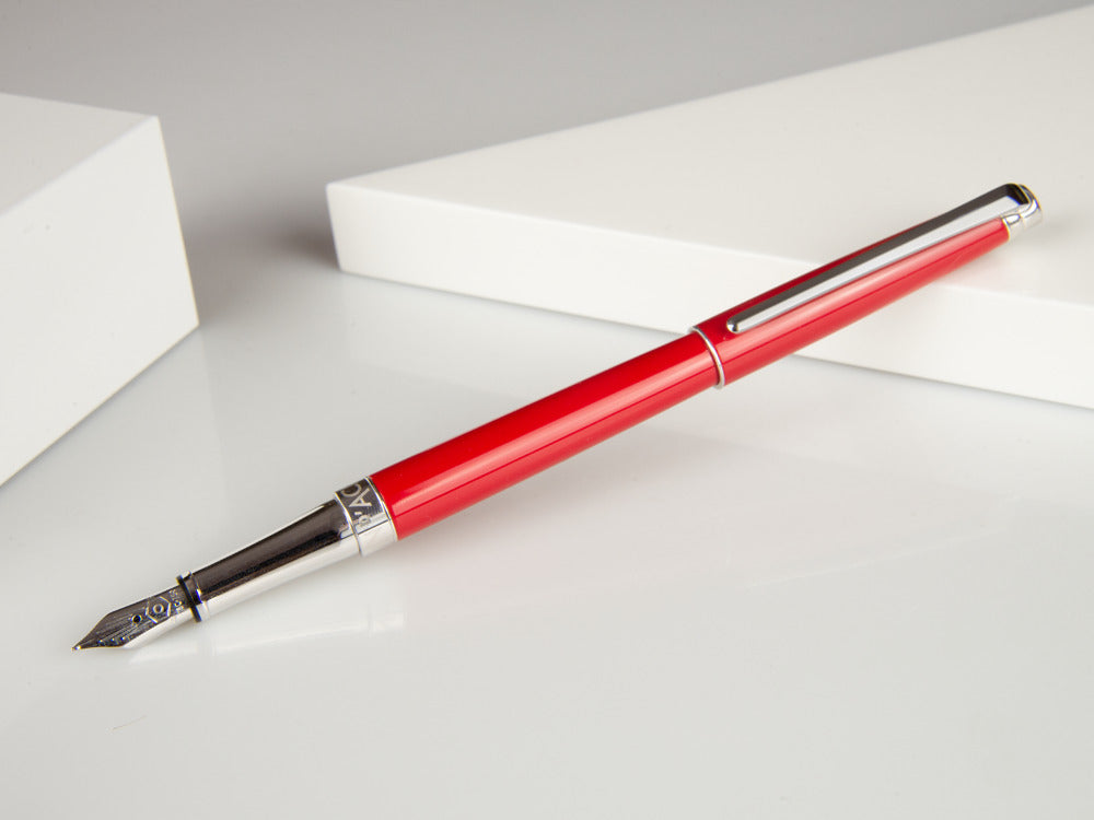 Caran d´Ache Léman Slim Scarlet Red Fountain Pen, Lacquer, 4791.770
