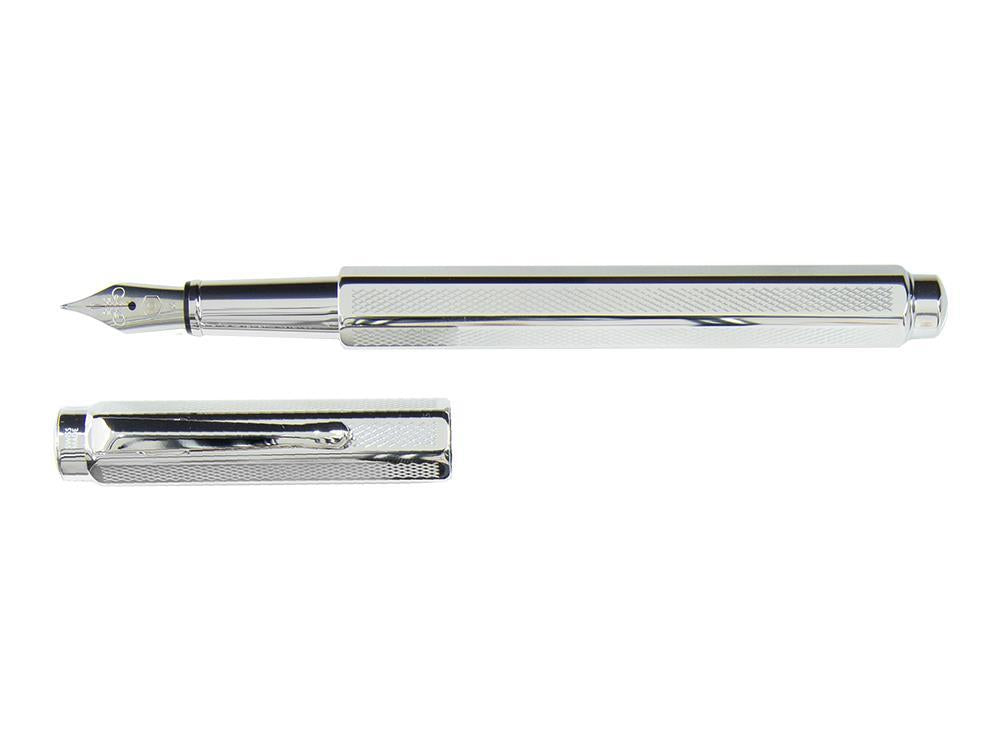 Caran d'Ache Ecridor Retro Fountain Pen, Palladium, Silver, 958.485