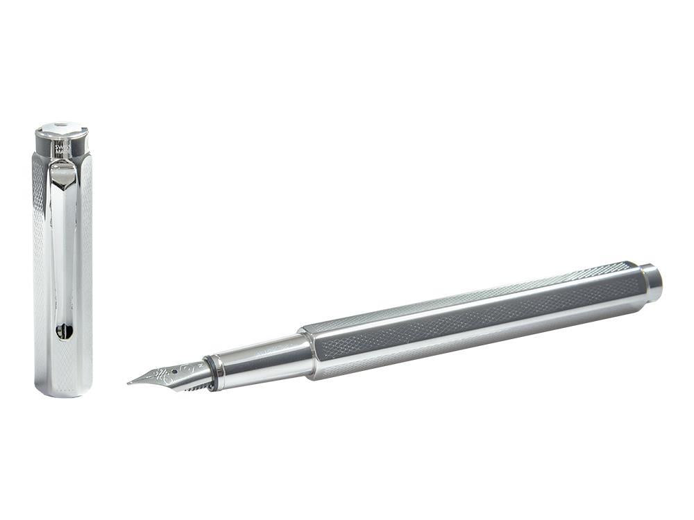 Caran d'Ache Ecridor Retro Fountain Pen, Palladium, Silver, 958.485
