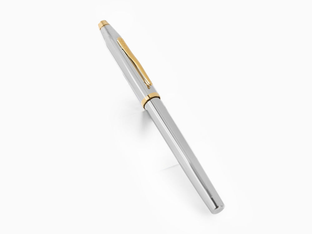 Cross Century II Medalist Rollerball pen, Chrome, Silver, 23K Gold plated