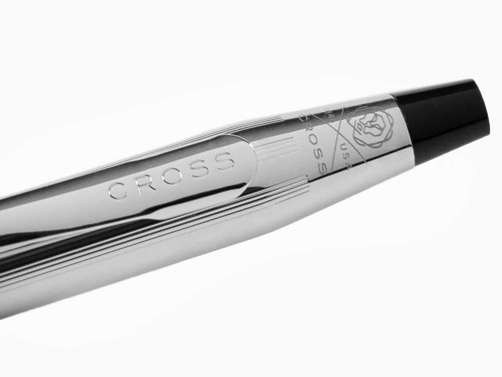 Cross Classic Century Ballpoint pen, Chrome, Silver, Polished, Ribbed, 3502