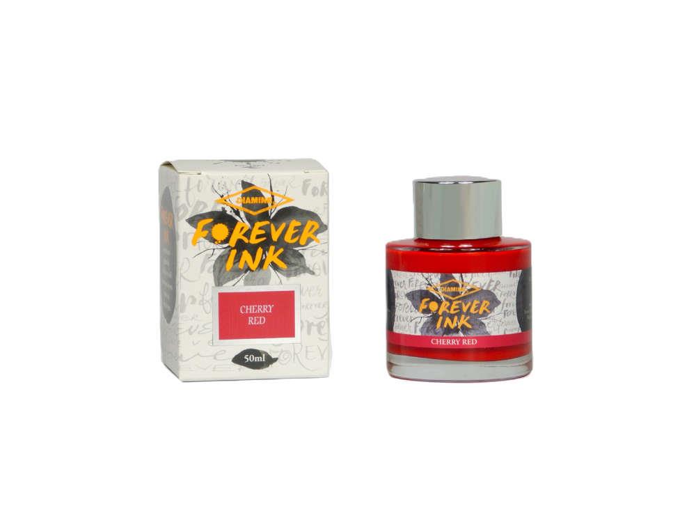 Diamine Forever Ink Collection -Permanent Pigment Ink Bottle, Cherry Red, 50ml