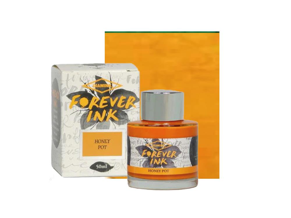 Diamine Forever Ink Collection -Permanent Pigment Honey Pot Ink Bottle, Orange