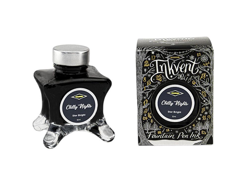 Diamine Ink Vent Black Star Bright Chilly Nights Ink Bottle, 50ml, Black
