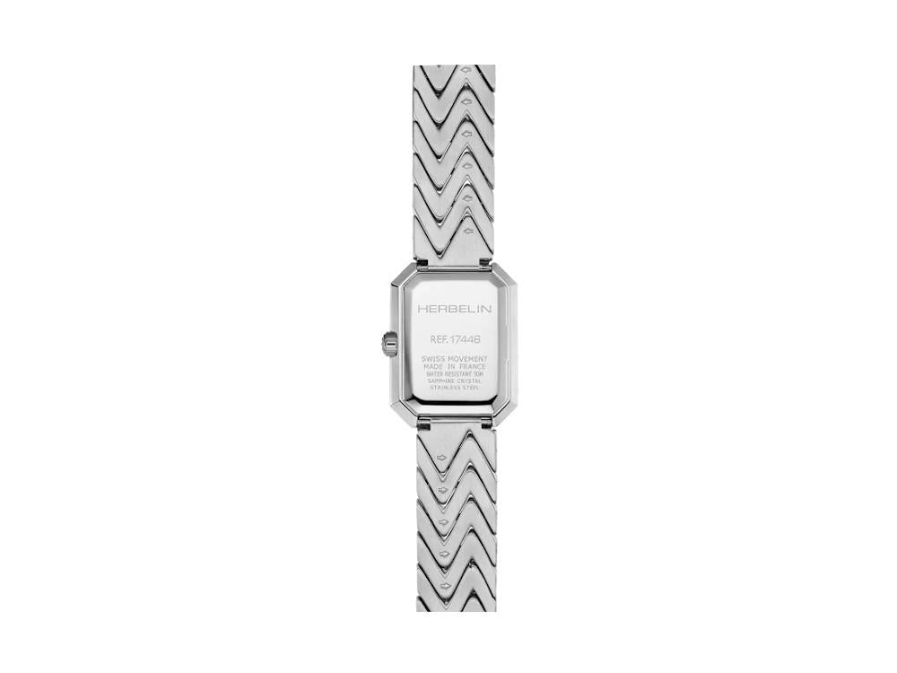 Herbelin Octogone Quartz Watch, Stainless Steel 316L, White, 22 mm, 17446B19