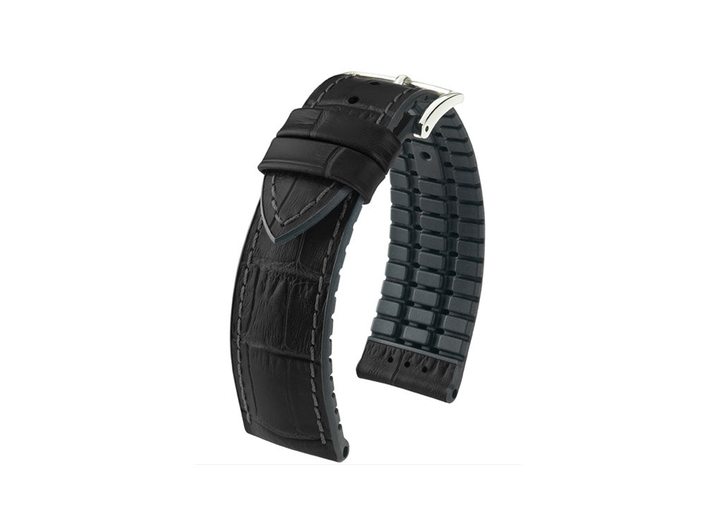 Hirsch Paul Performance Collection Strap, Black, 22 mm, 0925028050-2-22