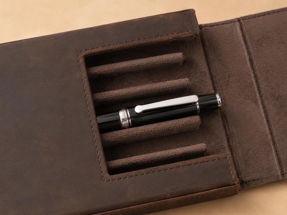 Iguana Pen Case Brown 6, PEN-CASE-BROWN-6