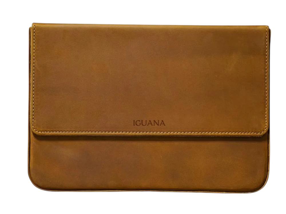 Iguana Pen Case Camel, 12 Writing Items