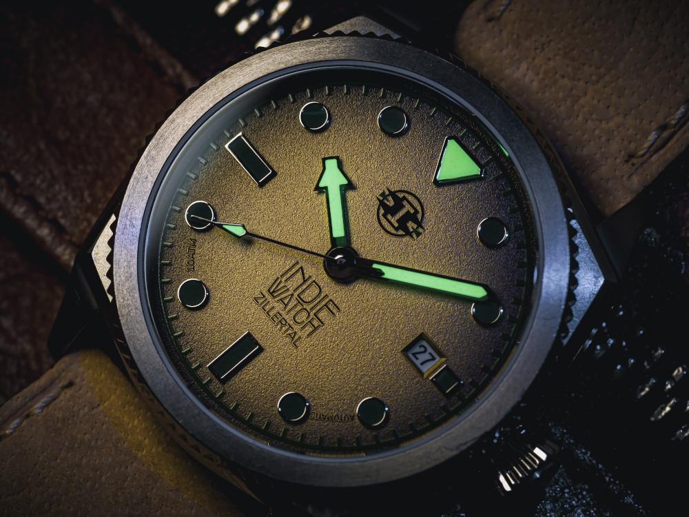 Indie Watch Zillertal Automatic Watch, Yellow, 40 mm, 163S