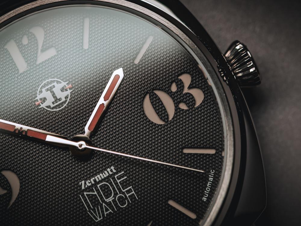 Indie Watch Zermatt Automatic Watch, Black, 44 mm, 31B