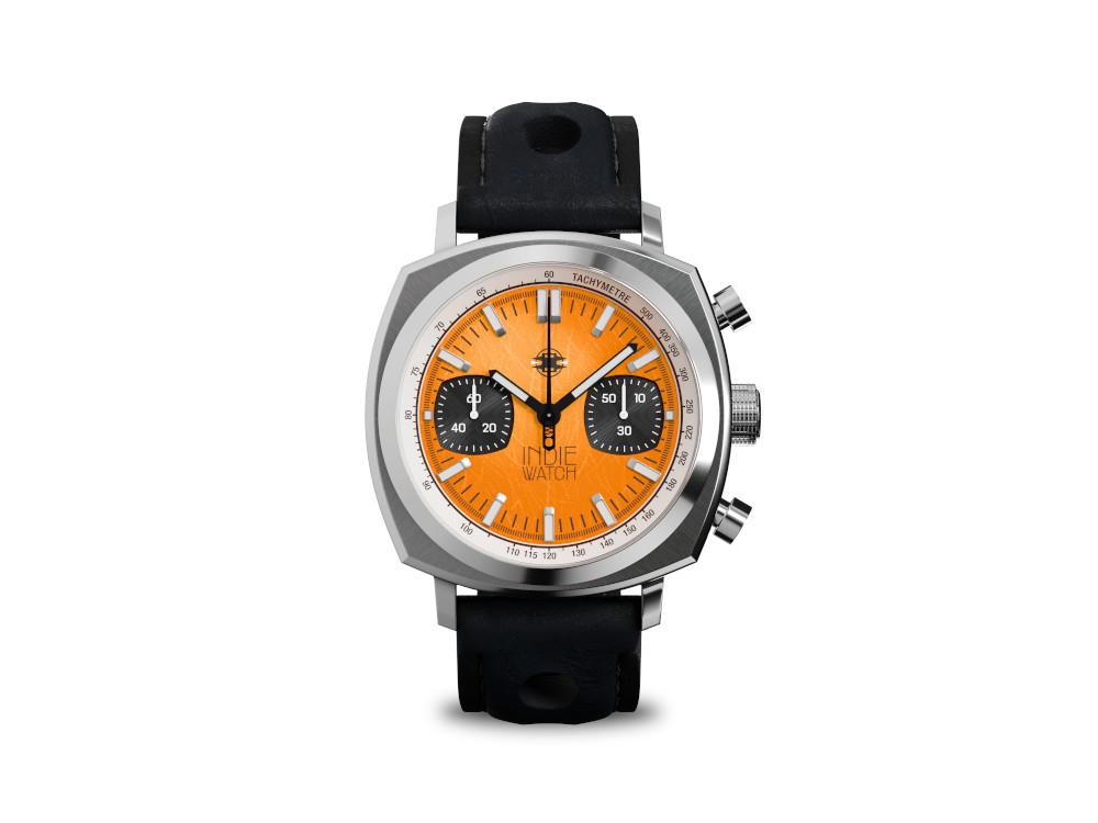 Indie Watch Strum Quartz Watch, Orange, 42 mm, Chronograph, 521X