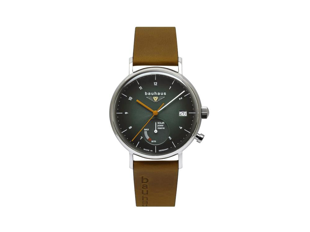 Bauhaus Quartz Watch, Green, 41 mm, Day, 2112-4