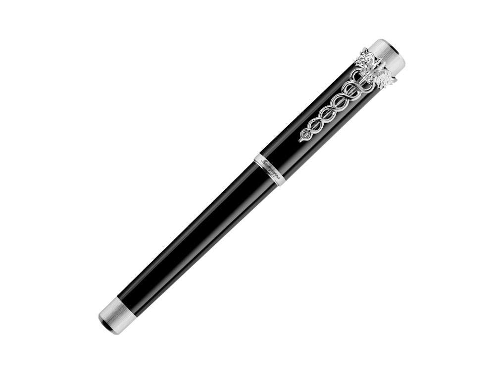 Montegrappa Zero Zodiac Caduceus Palladium Fountain Pen Nib Steel