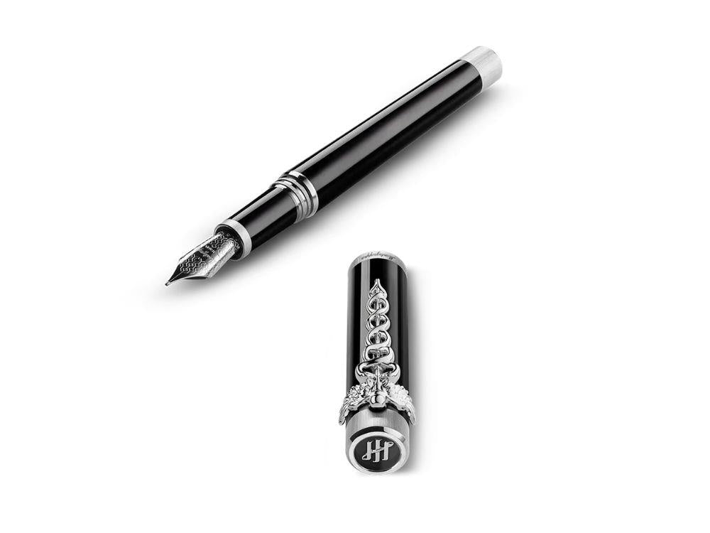 Montegrappa Zero Zodiac Caduceus Palladium Fountain Pen Nib Steel