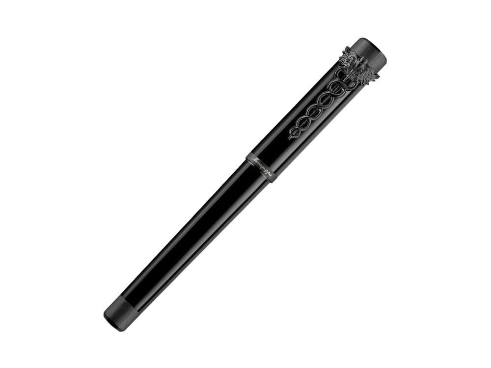 Montegrappa Zero Caduceus Ultra Black Rollerball pen, Black, ISZECRIC