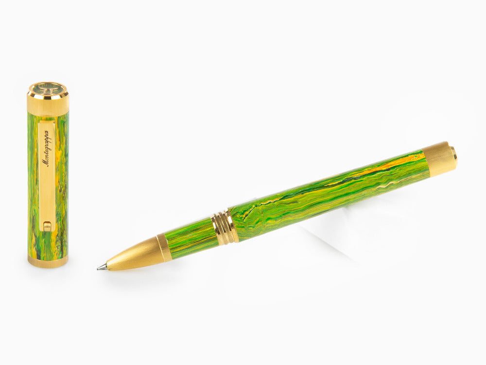 Montegrappa Zero Zodiac Gemini Rollerball pen, Green, Gold plated, ISZEZRIY-G7
