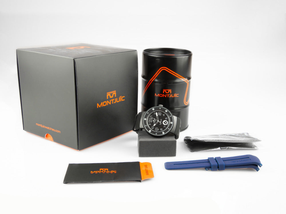 Montjuic Elegance Quartz Watch, Stainless Steel 316L, Black, 43 mm, MJ1.0103.B