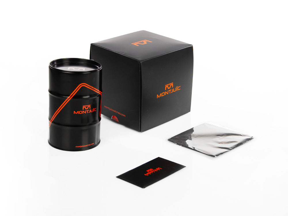 Montjuic GMT Speed Quartz Watch, Stainless Steel, DLC, Black, 43 mm, MJ3.0202.B