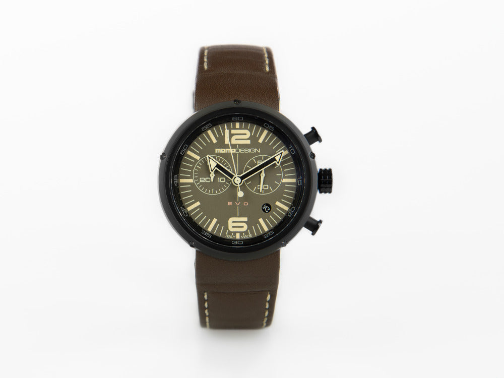 Momo Design Evo watch, PVD, Cronograph, 43mm., 5 atm., MD1012BR-32