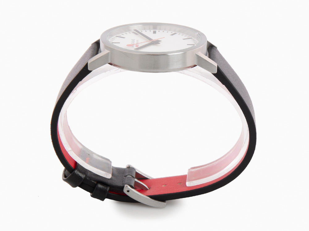 Mondaine Classic Quartz Watch, White, 40 mm, Leather strap, A660.30360.16SBB