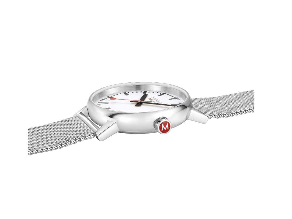 Mondaine SBB Evo2 Quartz Watch, White, 40 mm, MSE.40110.SM
