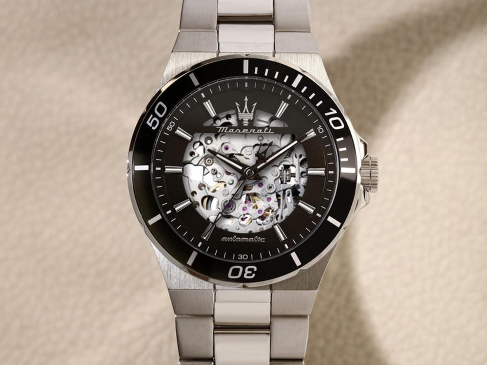 Maserati Sfida Automatic Watch, Black, 41 mm, Mineral crystal, R8823140020