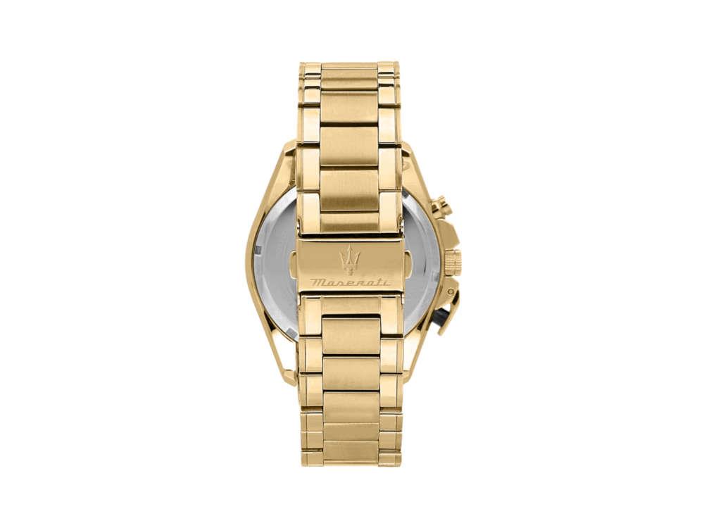 Maserati Traguardo Quartz Watch, PVD Gold, Black, 45 mm, R8873612041