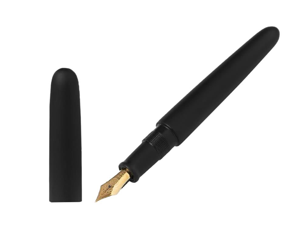 Nakaya Cigar Portable Fountain Pen, Black Hairline, Ebonite