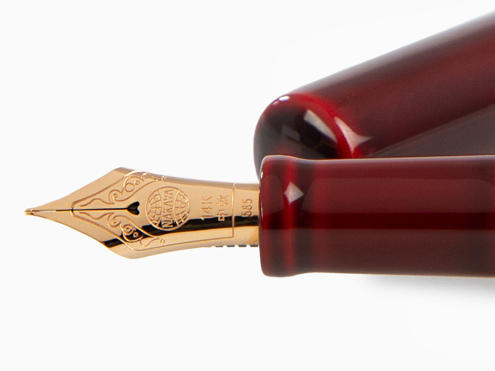 Nakaya Desk Fountain Pen, Aka-Tamenuri, Rose gold