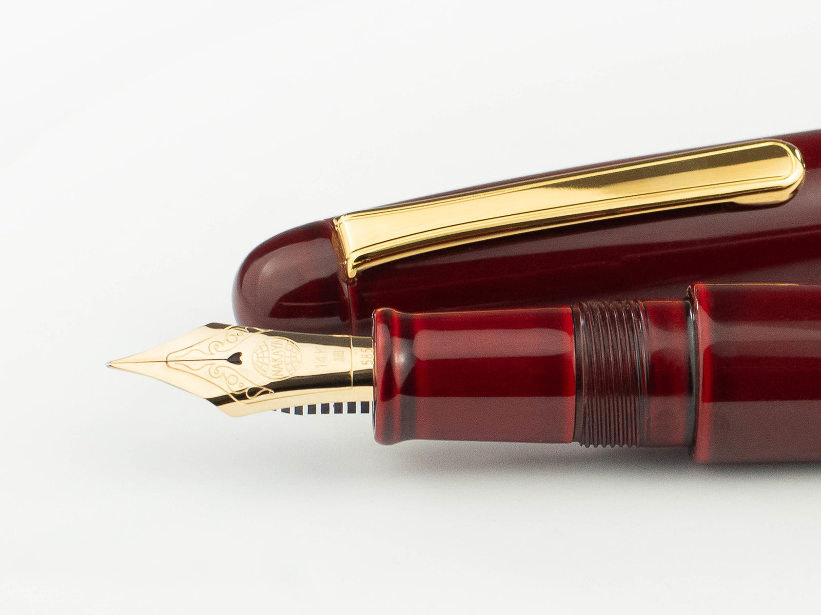 Nakaya Writer Fountain Pen Portable, Aka Tamenuri, Urushi, Metal