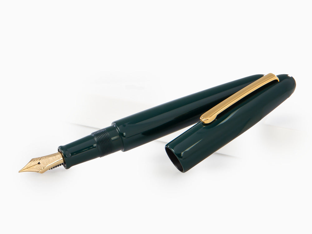Nakaya Writer Midori Portable Fountain Pen, Ebonite and Urushi lacquer