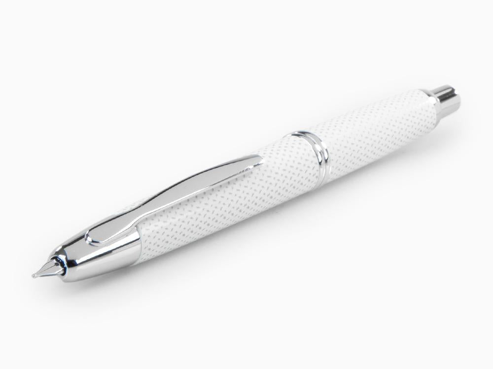 Pilot Capless Carbonesque Fountain Pen, White, FK-1500-GRAF-WHITE