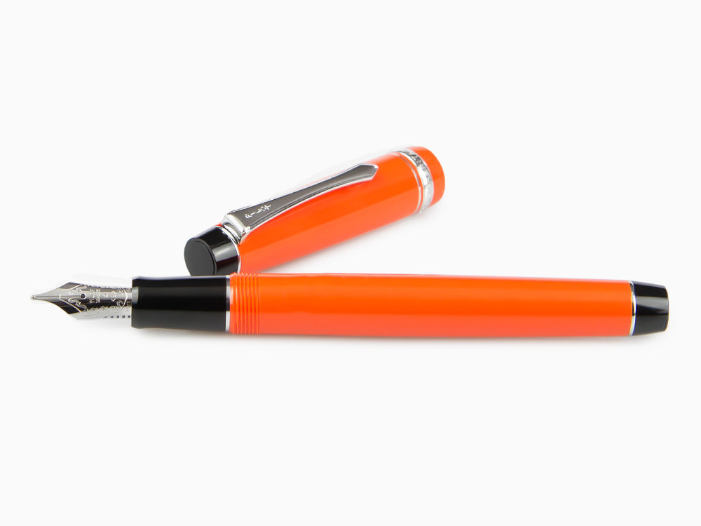 Pilot Custom Heritage 91 Fountain Pen, Resin, Chrome, Orange, NH91R