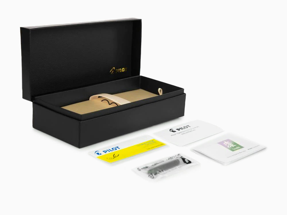 Pilot Custom Urushi Fountain Pen, Ebonite, Gold trim, Red, NPUR