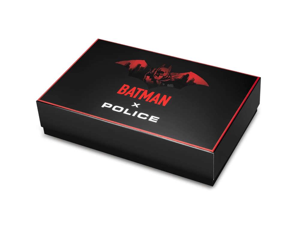 Police Crusader Quartz Watch & Batarang Bracelet Set Limited Ed, PEWGQ0089902
