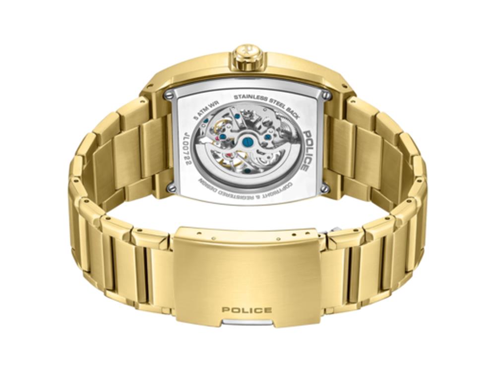 Police Skeletor Automatic Watch, 42 mm, Green, PEWJL0072206