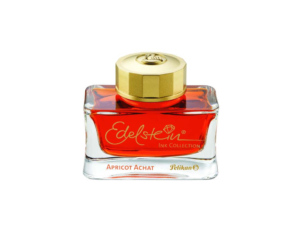 Pelikan Edelstein Apricot Achat 2025 Ink Bottle, 50ml, Orange,