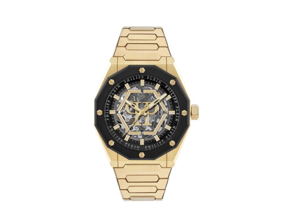 Philipp Plein Deluxe Automatic Watch, Black, 44 mm, Mineral crystal, PWAHA0226