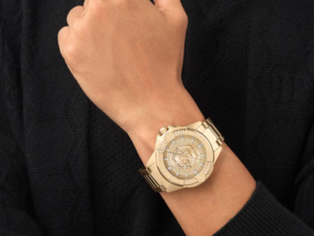 Philipp Plein Majesty Quartz Watch, golden, 45 mm, Mineral crystal, PWBHA0726
