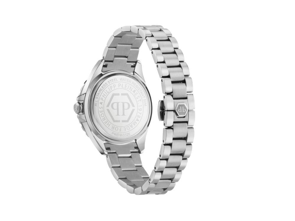 Philipp Plein Heaven Quartz Watch, Silver, 34 mm, Mineral crystal, PWEHA0326