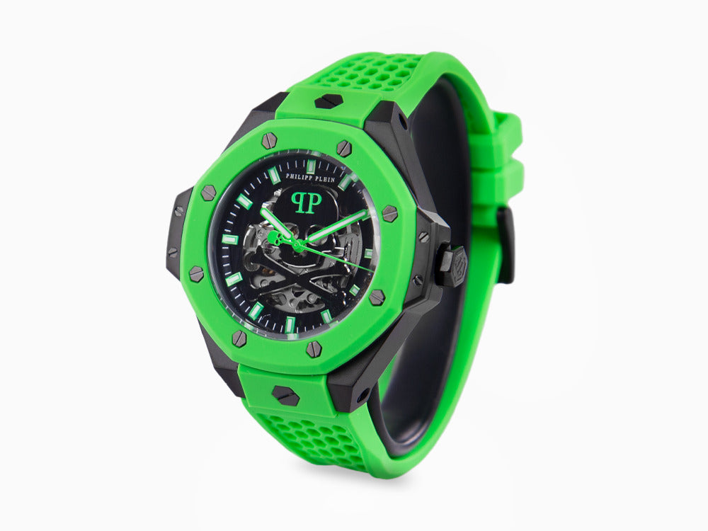 Philipp Plein Skeleton Royal Automatic Watch, PVD, Black, 46 mm, PWPFA0624