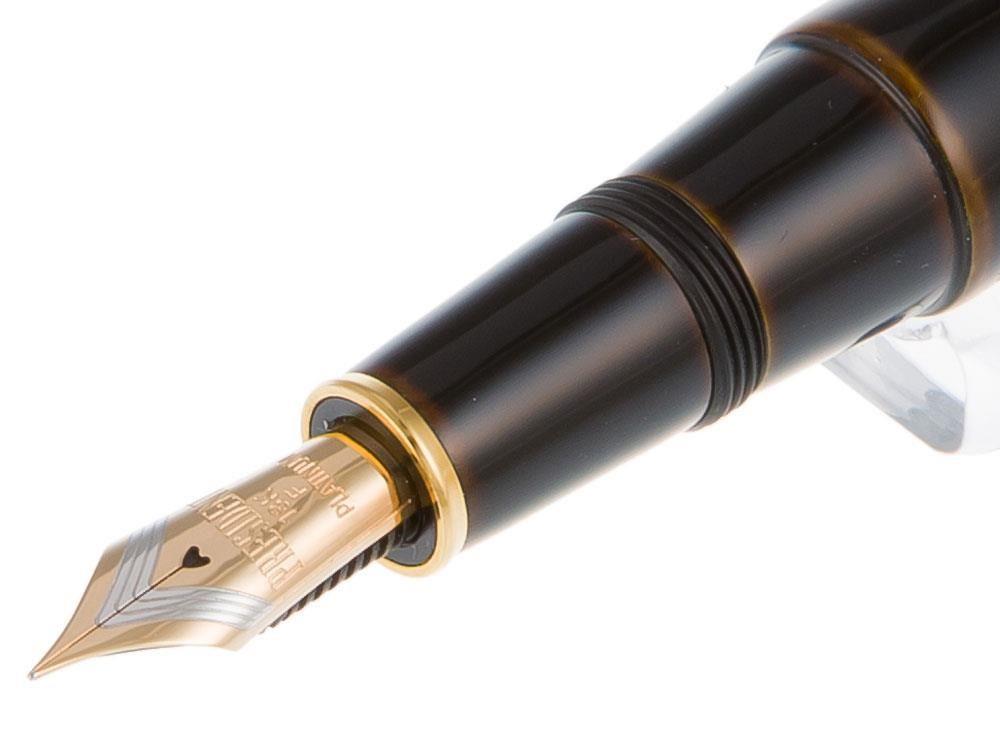 Platinum Izumo Fountain Pen, Yellow, Ebonite, Tamenuri PIZ-55000-30