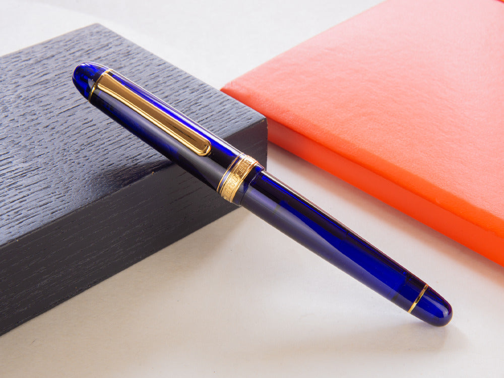 Platinum Century Chartres Blue Fountain Pen, Resin, PNB-15000A-51