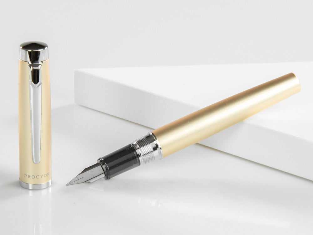 Platinum Procyon Champagne Gold Fountain Pen, Aluminium, PNS-8000-78